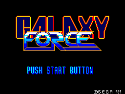 Galaxy Force (USA) Title Screen